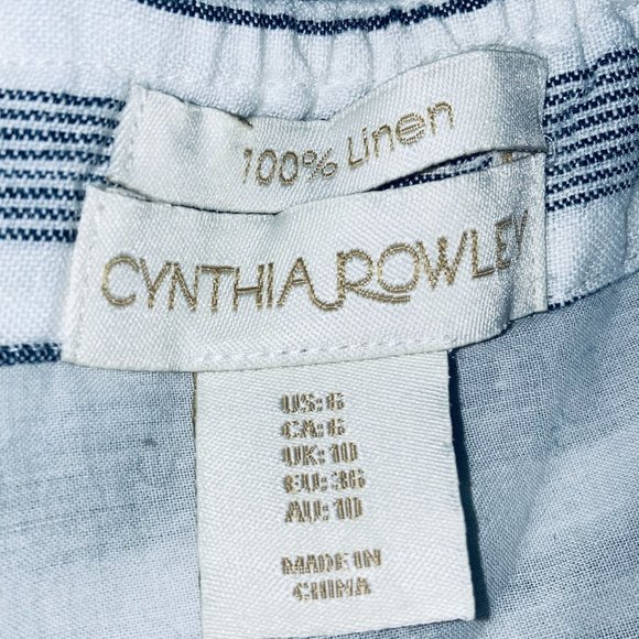 Cynthia Rowley Linen Striped Romper Size 6 - Picture 8 of 9